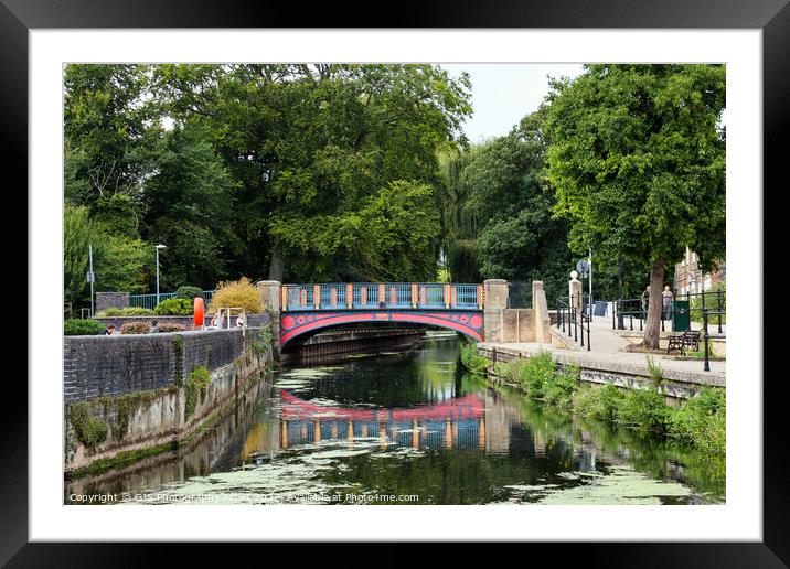 Thetford Town Bridge Crossing Little Ouse Framed Mounted Print by GJS Photography Artist