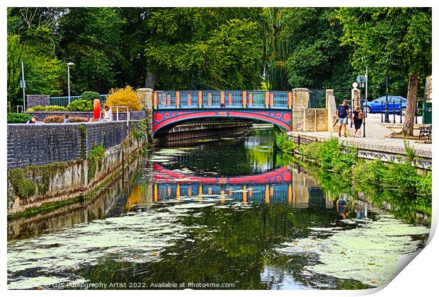 Colourful Thetford Town Bridge Print by GJS Photography Artist