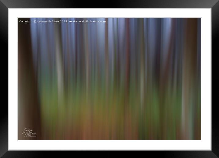 Blurred Lines Framed Mounted Print by Lauren McEwan