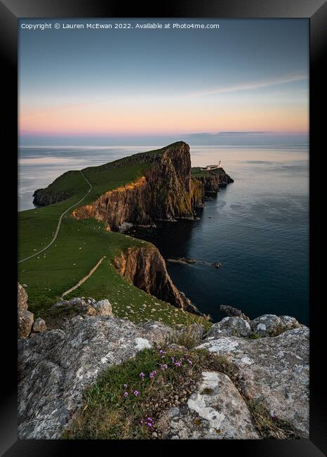 Neist Point Cliffs Framed Print by Lauren McEwan