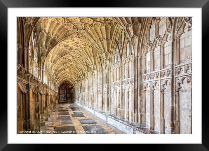 Cloisters, Gloucester Cathedral Framed Mounted Print by Kevin Hellon