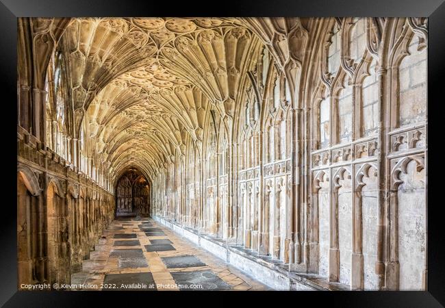 Cloisters, Gloucester Cathedral Framed Print by Kevin Hellon