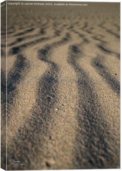 Sand Pattern 3 Canvas Print by Lauren McEwan