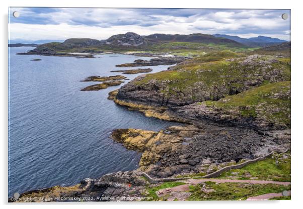 Coastline at Ardnamurchan Point Acrylic by Angus McComiskey