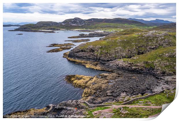 Coastline at Ardnamurchan Point Print by Angus McComiskey