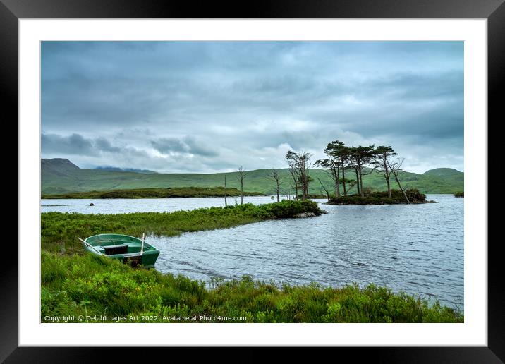 Loch Assynt, Scottish Highlands, Scotland Framed Mounted Print by Delphimages Art