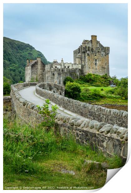Eilean Donan castle, Scottish Highlands Print by Delphimages Art