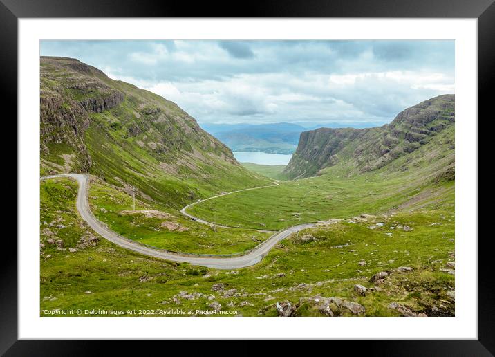 Bealach na Ba scenic road, Highlands, Scotland Framed Mounted Print by Delphimages Art