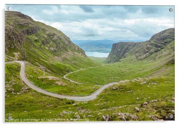 Bealach na Ba scenic road, Highlands, Scotland Acrylic by Delphimages Art