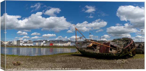 Wrecked In Galway Canvas Print by DiFigiano Photography