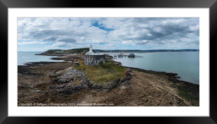 Low Tide At Mumbles Framed Mounted Print by DiFigiano Photography