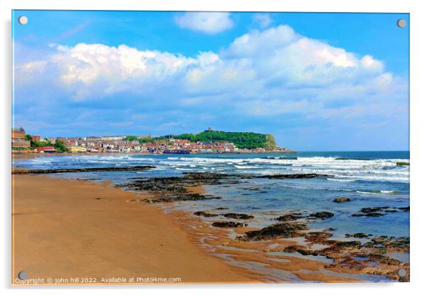 Scarborough, Yorkshire. Acrylic by john hill