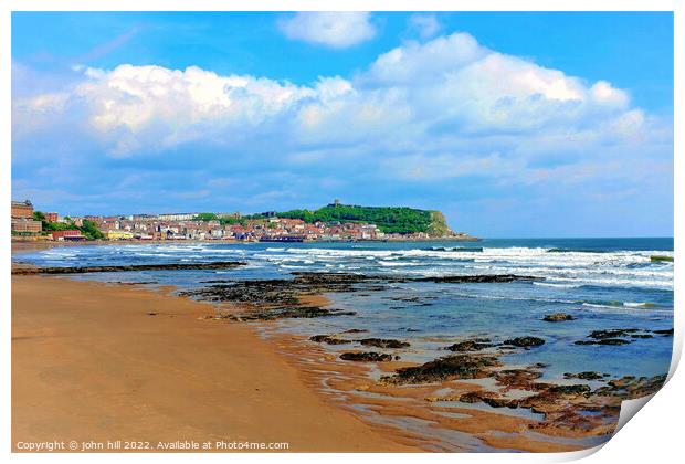 Scarborough, Yorkshire. Print by john hill