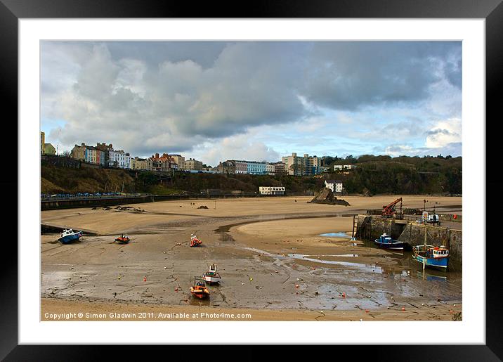 Tenby Harbour Framed Mounted Print by Simon Gladwin