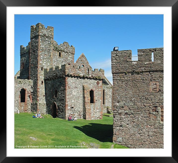 Peel Castle, Isle of Man Framed Mounted Print by Howard Corlett