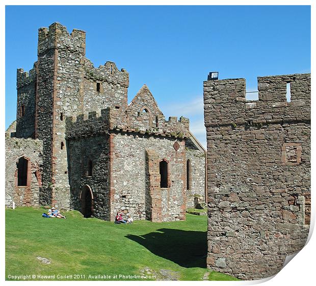 Peel Castle, Isle of Man Print by Howard Corlett