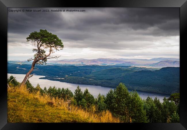 Viewpoint  on the Great Glen Way near to Invermoritson in the Sc Framed Print by Peter Stuart