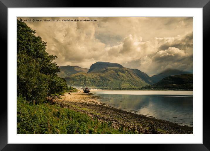 Corpach Shipwreck near Fort william in the Scottish Highlands Framed Mounted Print by Peter Stuart