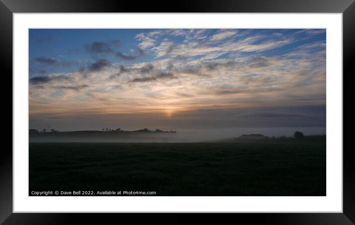Sky Cloud Misty Sunrise Framed Mounted Print by Dave Bell