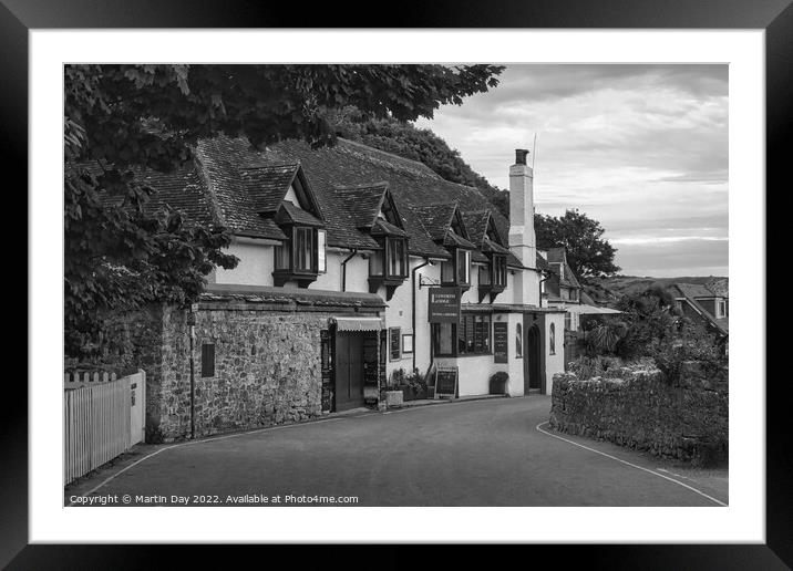 Lulworth Lodge Hotel and Bistro, Lulworth Cove Dor Framed Mounted Print by Martin Day