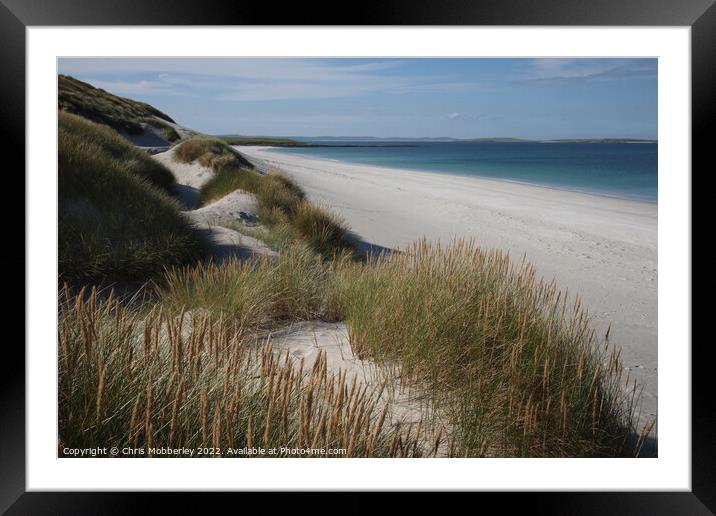 Scottish beach Berneray  Framed Mounted Print by Chris Mobberley