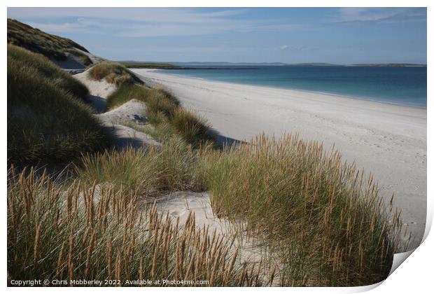 Scottish beach Berneray  Print by Chris Mobberley