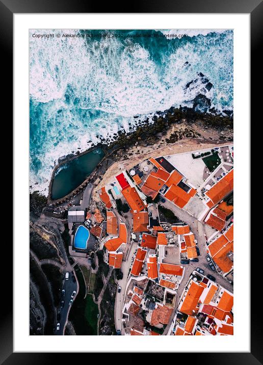 Aerial view of Azenhas do mar  Framed Mounted Print by Alexandre Rotenberg