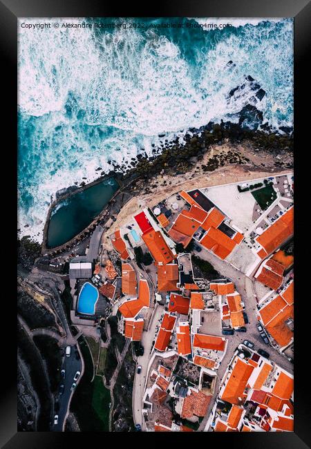 Aerial view of Azenhas do mar  Framed Print by Alexandre Rotenberg