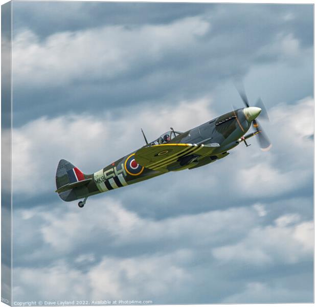 Spitfire Climb Canvas Print by Dave Layland