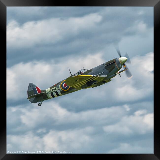 Spitfire Climb Framed Print by Dave Layland