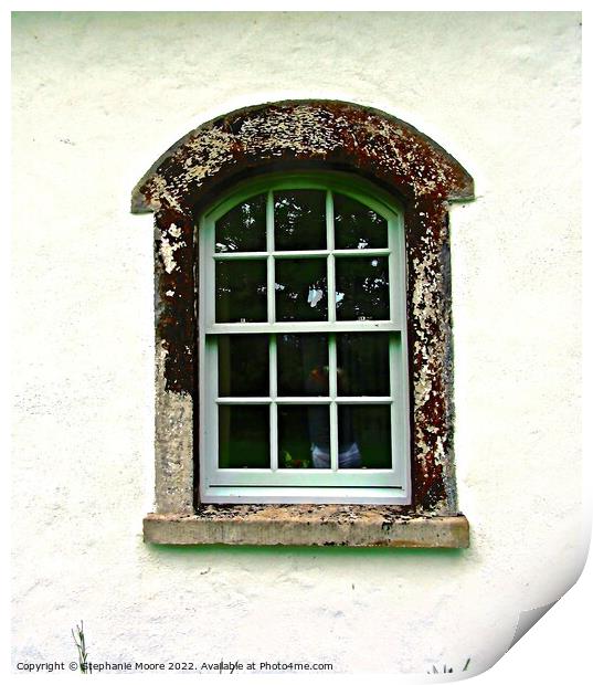 Irish Cottage window Print by Stephanie Moore