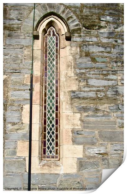 Narrow church window Print by Stephanie Moore