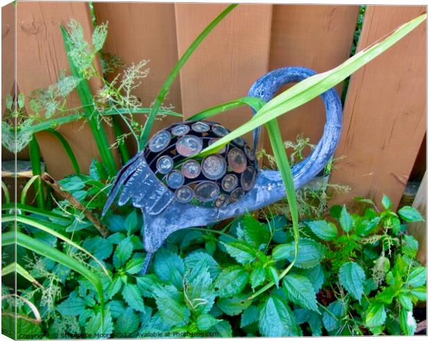 Blue garden heron Canvas Print by Stephanie Moore