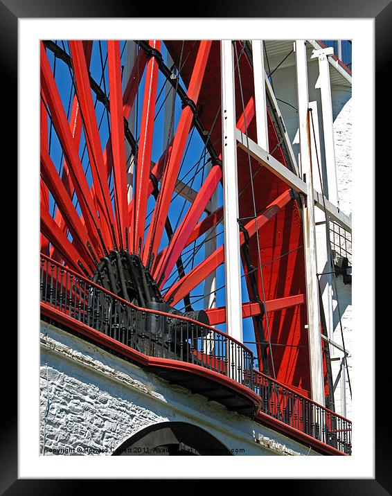 Laxey Wheel, Isle of Man Framed Mounted Print by Howard Corlett