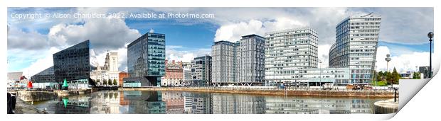 Canning Dock Liverpool Panorama  Print by Alison Chambers