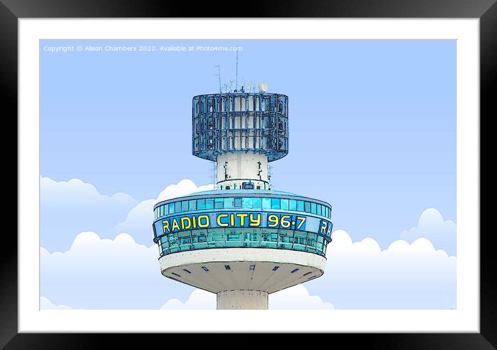 Radio City Liverpool  Framed Mounted Print by Alison Chambers