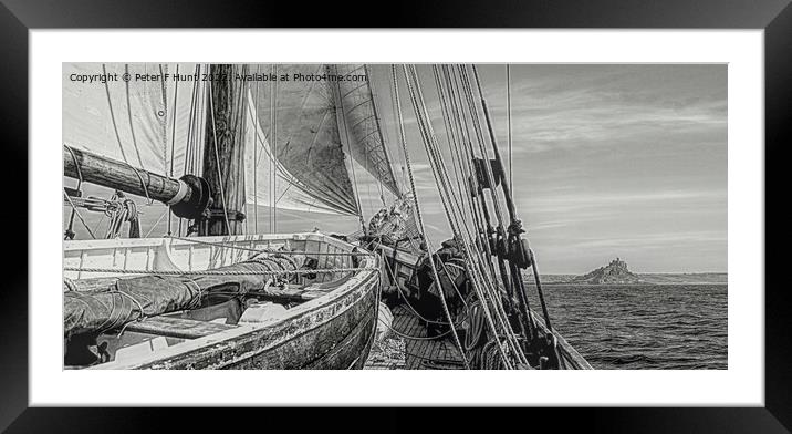 St Michaels Mount In View  Framed Mounted Print by Peter F Hunt