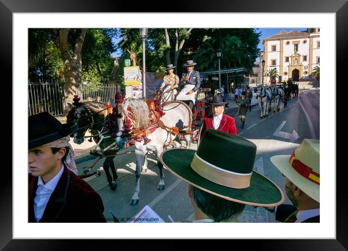Traditional horse drawn carriage at Ronda Spain. Framed Mounted Print by Chris North