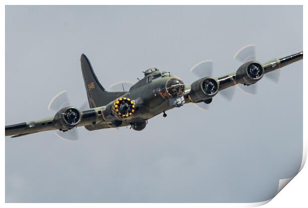 B-17 Flying Fortress Memphis Belle Print by J Biggadike