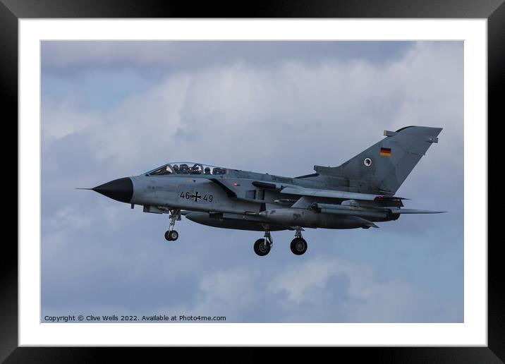 German Tornado on approach Framed Mounted Print by Clive Wells