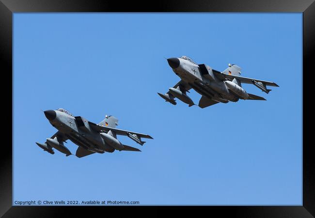A pair of German Tornados Framed Print by Clive Wells