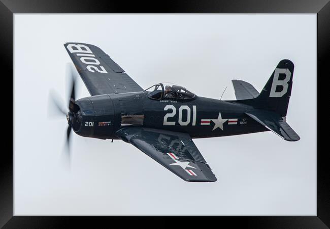 Grumman F8F Bearcat Framed Print by J Biggadike