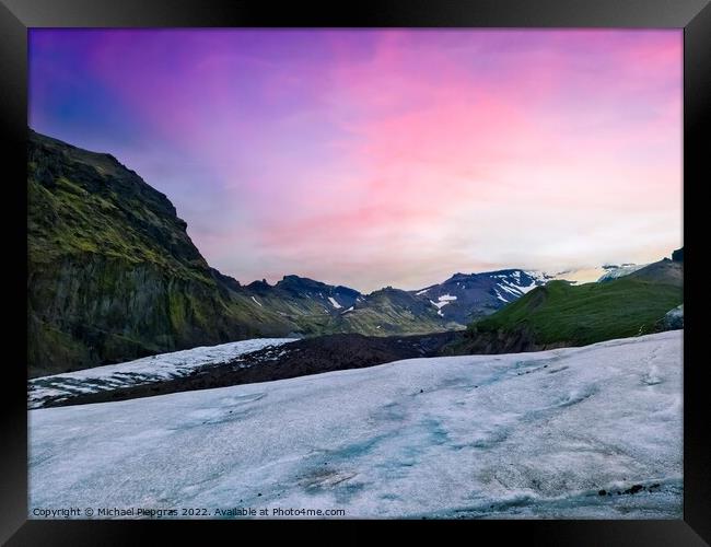 Glacier Framed Print by Michael Piepgras