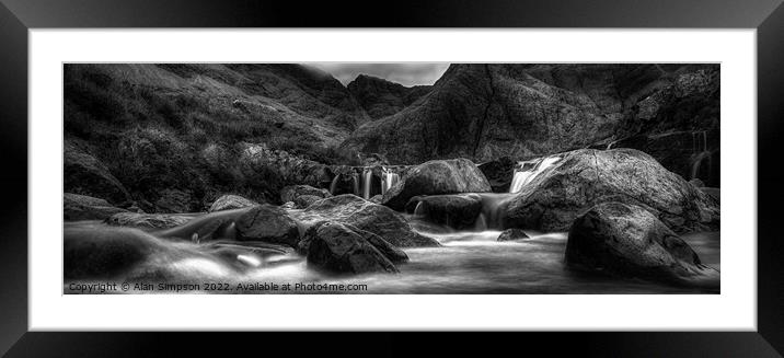 Fairy Pools  Framed Mounted Print by Alan Simpson