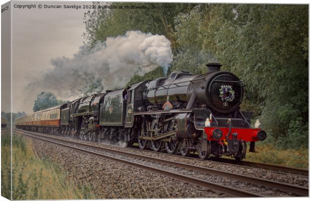 Bristol Forty double headed steam train tour Septe Canvas Print by Duncan Savidge