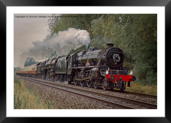 Bristol Forty double headed steam train tour Septe Framed Mounted Print by Duncan Savidge