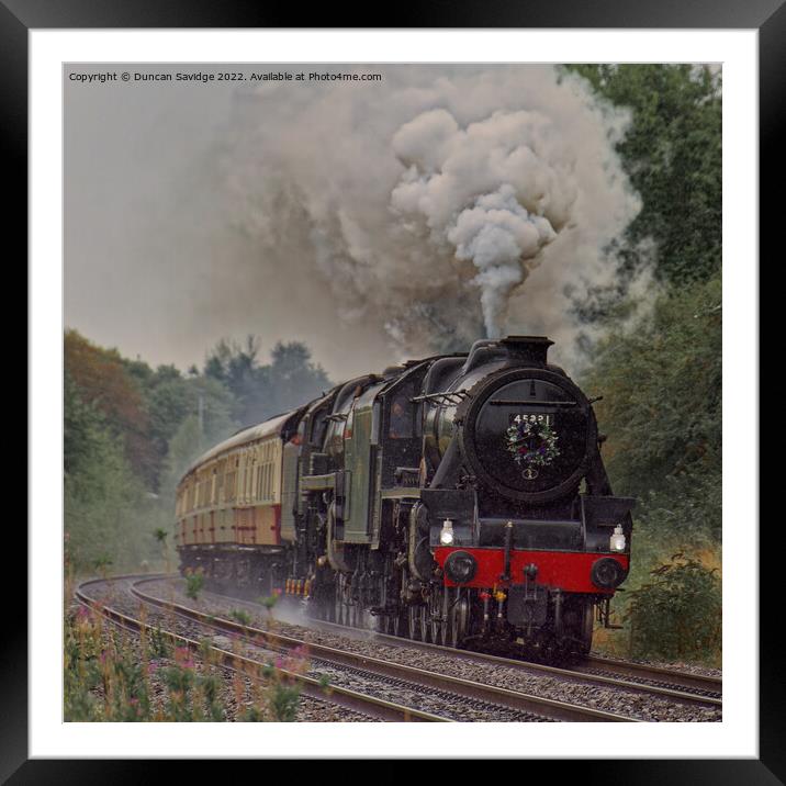 Bristol Forty double head steam train square  Framed Mounted Print by Duncan Savidge