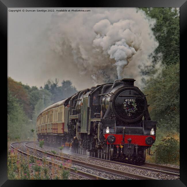 Bristol Forty double head steam train square  Framed Print by Duncan Savidge