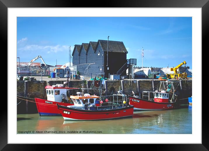 Whitstable Harbour  Framed Mounted Print by Alison Chambers