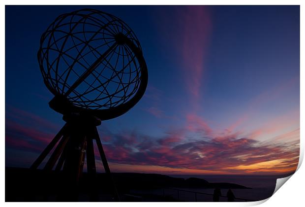 Blue hour at the north cape Print by Thomas Schaeffer